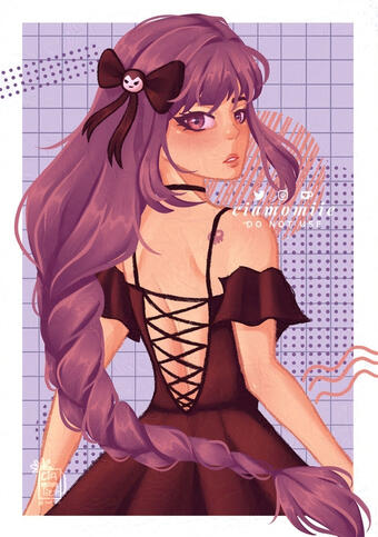 ei x kuromi (genshin impact x sanrio)